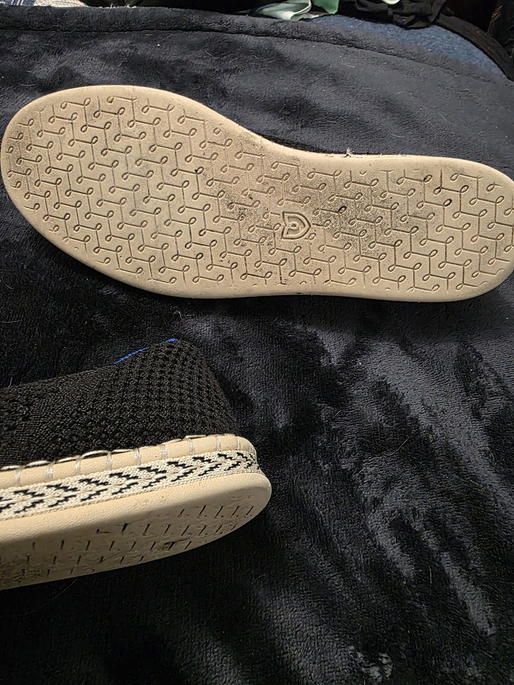 Rothy's Espadrille Mary Jane in Black with Gold Buckle - Picture 8 of 9